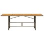 Garden table gray PE rattan wooden surface 190x80x74 cm by , Garden tables - Ref: Foro24-365310, Price: 212,17 €, Discount: %