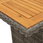 Garden table gray PE rattan wooden surface 190x80x74 cm by , Garden tables - Ref: Foro24-365310, Price: 212,17 €, Discount: %