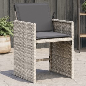 Gartensessel mit Kissen 4 Stück hellgraues synthetisches Rattan von , Gartenstühle - Ref: Foro24-364988, Preis: 174,99 €, Rab...