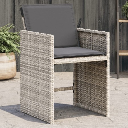 Gartensessel mit Kissen 4 Stück hellgraues synthetisches Rattan von , Gartenstühle - Ref: Foro24-364988, Preis: 174,14 €, Rab...