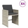 Garden armchairs with cushions 4 pcs light gray synthetic rattan by , Garden chairs - Ref: Foro24-364988, Price: 174,14 €, Di...