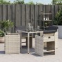 Garden armchairs with cushions 4 pcs light gray synthetic rattan by , Garden chairs - Ref: Foro24-364988, Price: 174,14 €, Di...