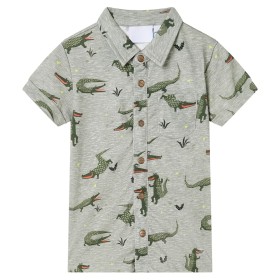 Camisa infantil caqui claro melange 128 de , Camisetas para niños - Ref: Foro24-12107, Precio: 11,99 €, Descuento: %