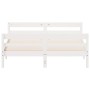 Bed frame with white pine wood headboard 120x200 cm by , Beds and slatted bases - Ref: Foro24-842791, Price: 190,08 €, Discou...