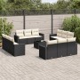 Gartensofa- und Kissenset 13-teilig aus schwarzem synthetischem Rattan von , Modulare Sofas für den Außenbereich - Ref: Foro2...