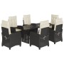 7-piece garden dining set and black synthetic rattan cushions by , Garden sets - Ref: Foro24-3212680, Price: 870,67 €, Discou...