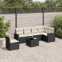 7-piece garden dining set and black synthetic rattan cushions by , Modular outdoor sofas - Ref: Foro24-3251373, Price: 439,36...