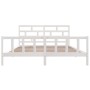 White solid wood bed frame Super King 180x200 cm by vidaXL, Beds and slatted bases - Ref: Foro24-3101364, Price: 175,53 €, Di...