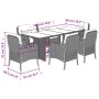 Set comedor de jardín 7 pzas con cojines ratán sintético marrón de , Conjuntos de jardín - Ref: Foro24-3211882, Precio: 718,1...