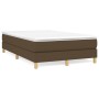 Cama box spring con colchón tela marrón oscuro 120x190 cm de , Camas y somieres - Ref: Foro24-3269667, Precio: 321,51 €, Desc...