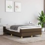 Cama box spring con colchón tela marrón oscuro 120x190 cm de , Camas y somieres - Ref: Foro24-3269667, Precio: 321,51 €, Desc...