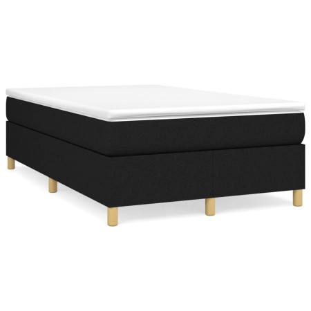 Cama box spring con colchón tela negro 120x190 cm de , Camas y somieres - Ref: Foro24-3269692, Precio: 335,06 €, Descuento: %