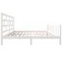 White solid wood bed frame Super King 180x200 cm by vidaXL, Beds and slatted bases - Ref: Foro24-3101364, Price: 175,53 €, Di...