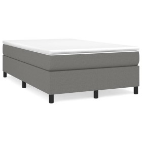 Box spring bed with dark gray fabric mattress 120x190 cm by , Beds and slatted bases - Ref: Foro24-3269684, Price: 352,80 €, ...