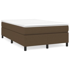 Box spring bed with dark brown fabric mattress 120x190 cm by , Beds and slatted bases - Ref: Foro24-3269686, Price: 351,99 €,...