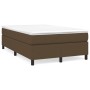 Cama box spring con colchón tela marrón oscuro 120x190 cm de , Camas y somieres - Ref: Foro24-3269686, Precio: 340,13 €, Desc...