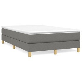 Cama box spring con colchón tela gris oscuro 120x190 cm de , Camas y somieres - Ref: Foro24-3269665, Precio: 338,35 €, Descue...