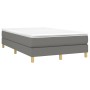 Box spring bed with dark gray fabric mattress 120x190 cm by , Beds and slatted bases - Ref: Foro24-3269665, Price: 339,99 €, ...