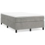 Box spring bed with light gray velvet mattress 120x190 cm by , Beds and slatted bases - Ref: Foro24-3269703, Price: 357,03 €,...