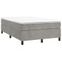 Cama box spring con colchón terciopelo gris claro 120x190 cm de , Camas y somieres - Ref: Foro24-3269703, Precio: 370,99 €, D...