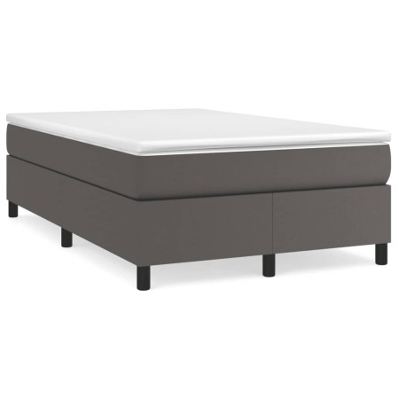 Boxspringbett mit grauer Kunstledermatratze 120x190 cm von , Betten und Lattenroste - Ref: Foro24-3269701, Preis: 356,38 €, R...