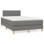 Cama box spring con colchón y LED tela marrón oscuro 120x190 cm de , Camas y somieres - Ref: Foro24-3270103, Precio: 383,76 €...