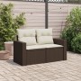 Garden sofa with cushions 2 seater brown synthetic rattan by , Outdoor sofas - Ref: Foro24-366209, Price: 163,59 €, Discount: %