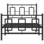 Estructura de cama con cabecero y estribo metal negro 90x190 cm de , Camas y somieres - Ref: Foro24-374251, Precio: 84,70 €, ...