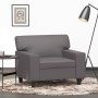 Sillón cuero sintético gris 60 cm de , Sofás - Ref: Foro24-359409, Precio: 193,76 €, Descuento: %