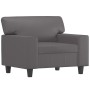 Sillón cuero sintético gris 60 cm de , Sofás - Ref: Foro24-359409, Precio: 193,76 €, Descuento: %