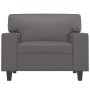 Sillón cuero sintético gris 60 cm de , Sofás - Ref: Foro24-359409, Precio: 193,76 €, Descuento: %