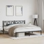 Bed frame with black metal headboard 180x200 cm by , Beds and slatted bases - Ref: Foro24-374245, Price: 127,38 €, Discount: %