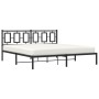 Estructura de cama con cabecero metal negro 180x200 cm de , Camas y somieres - Ref: Foro24-374245, Precio: 122,06 €, Descuent...