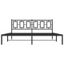 Estructura de cama con cabecero metal negro 180x200 cm de , Camas y somieres - Ref: Foro24-374245, Precio: 122,06 €, Descuent...