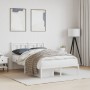 Metal bed frame with white headboard 120x190 cm by , Beds and slatted bases - Ref: Foro24-374287, Price: 100,47 €, Discount: %