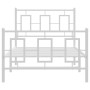 Metal bed frame with headboard and footboard white 90x190 cm by , Beds and slatted bases - Ref: Foro24-374300, Price: 84,59 €...