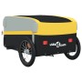 Black and yellow iron bicycle trailer 45 kg by , Bicycle trailers - Ref: Foro24-94071, Price: 85,99 €, Discount: %