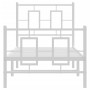 Metal bed frame with headboard and footboard white 75x190 cm by , Beds and slatted bases - Ref: Foro24-374298, Price: 75,54 €...