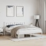 White metal bed frame with headboard 160x200 cm by , Beds and slatted bases - Ref: Foro24-374293, Price: 109,99 €, Discount: %