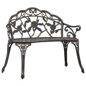 Cast bronze aluminum bistro bench 100 cm by vidaXL, garden benches - Ref: Foro24-47859, Price: 152,21 €, Discount: %