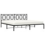 Bed frame with black metal headboard 193x203 cm by , Beds and slatted bases - Ref: Foro24-374247, Price: 123,52 €, Discount: %