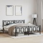 Black metal headboard and footboard bed frame 183x213 cm by , Beds and slatted bases - Ref: Foro24-374264, Price: 152,99 €, D...