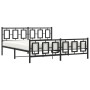 Black metal headboard and footboard bed frame 183x213 cm by , Beds and slatted bases - Ref: Foro24-374264, Price: 152,99 €, D...