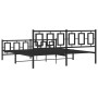 Black metal headboard and footboard bed frame 183x213 cm by , Beds and slatted bases - Ref: Foro24-374264, Price: 152,99 €, D...