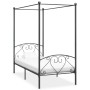 Estructura de cama con dosel metal gris 90x200 cm de vidaXL, Camas y somieres - Ref: Foro24-284440, Precio: 121,59 €, Descuen...