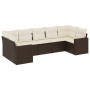 7-piece garden sofa set with brown PE rattan cushions by , Garden sets - Ref: Foro24-3219383, Price: 504,70 €, Discount: %