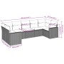 7-teiliges Gartensofa-Set mit braunen PE-Rattan-Kissen von , Gartensets - Ref: Foro24-3219383, Preis: 506,45 €, Rabatt: %