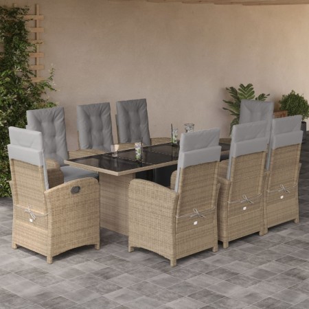 9-piece garden dining set with beige synthetic rattan cushions by , Garden sets - Ref: Foro24-3212497, Price: 1,00 €, Discoun...