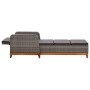 Lounger in synthetic rattan and solid gray acacia wood by vidaXL, Loungers - Ref: Foro24-46013, Price: 205,19 €, Discount: %