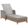 Lounger in synthetic rattan and solid gray acacia wood by vidaXL, Loungers - Ref: Foro24-46013, Price: 205,19 €, Discount: %